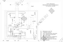 Схема подключения и монтажа водогрейного промышленного котла 0.5 МВт на дизеле